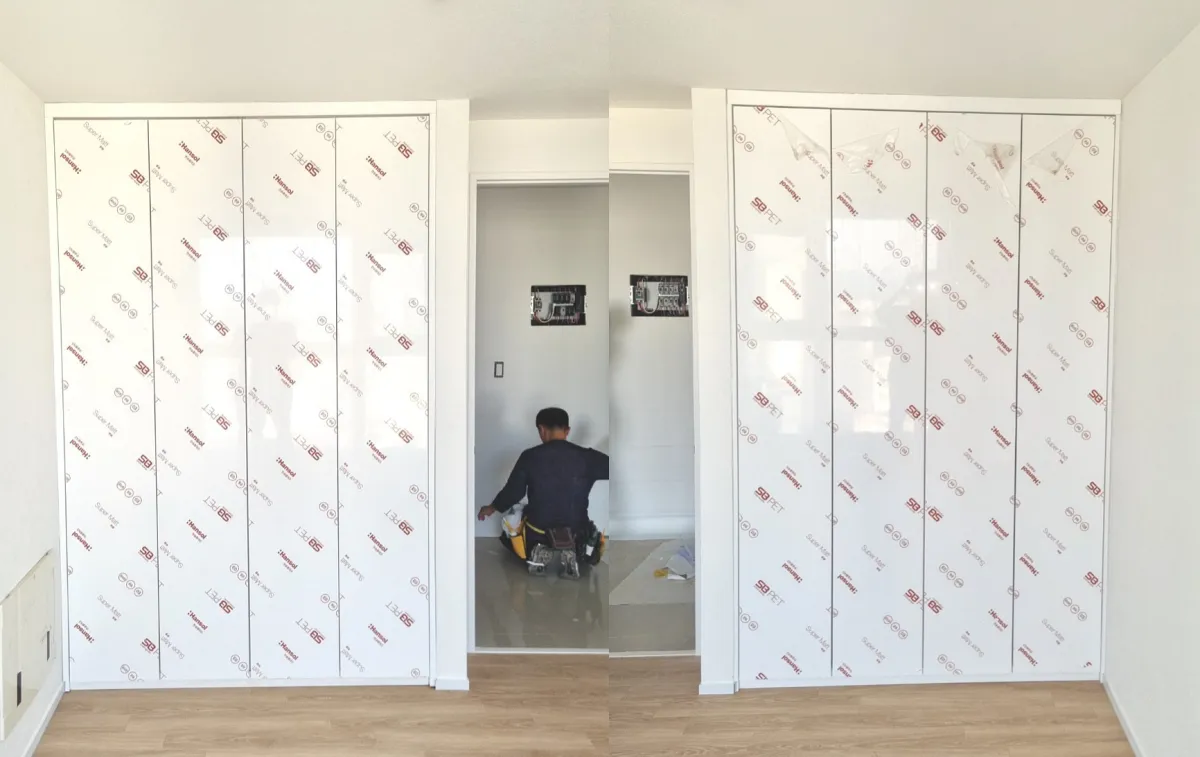 판교 붙박이장 2개 외관 시공 완료