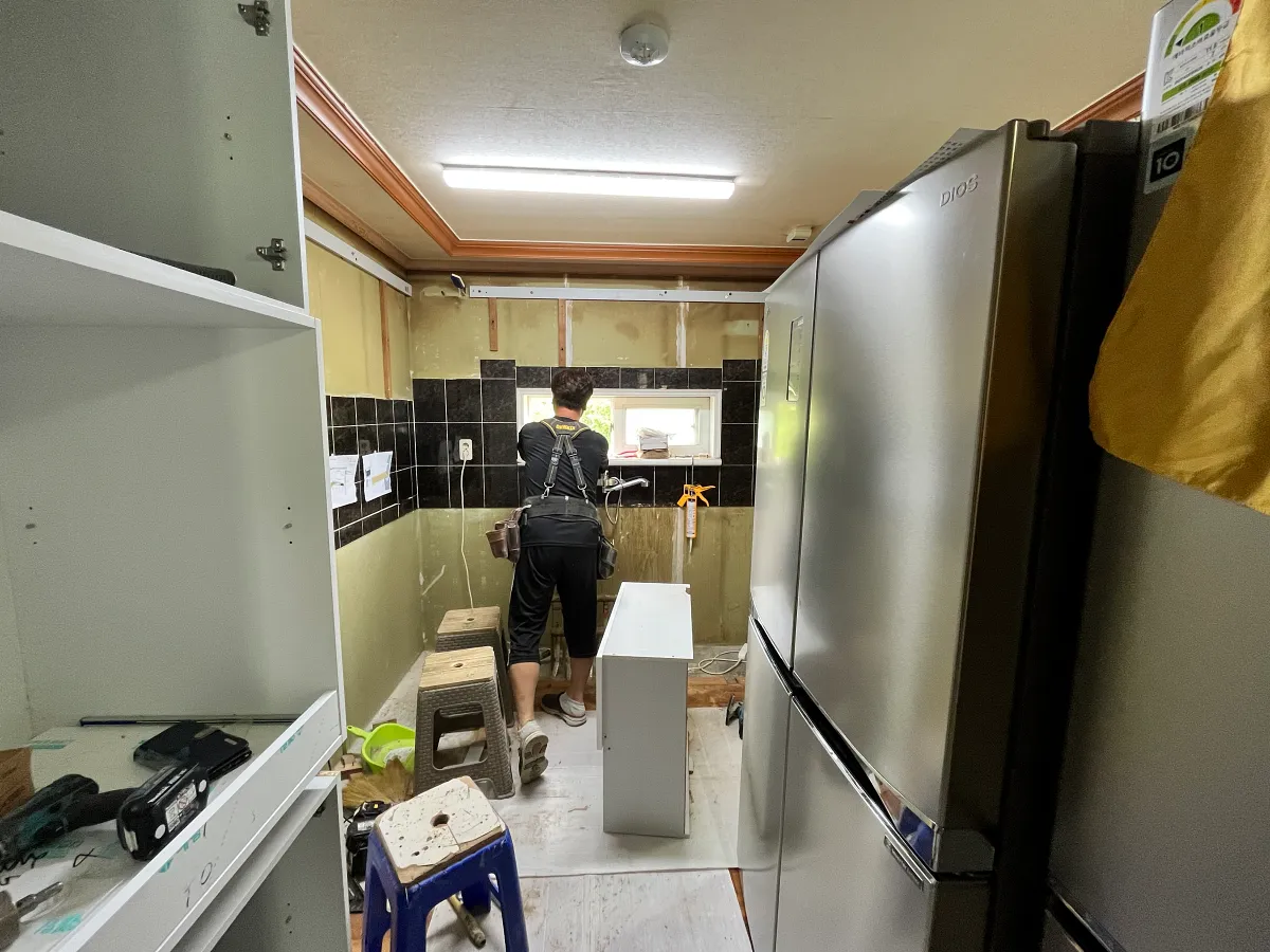 양천구 싱크대 시공 중