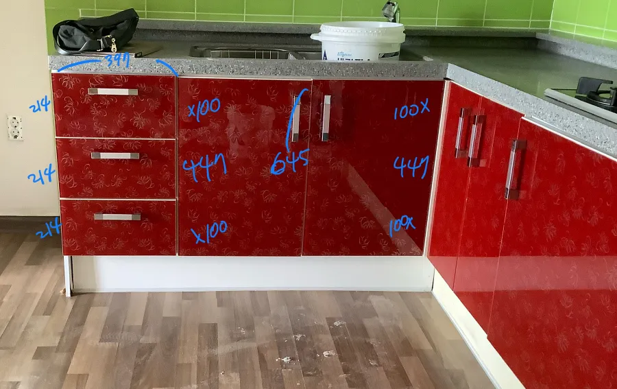 싱크대 하부장 교체 전